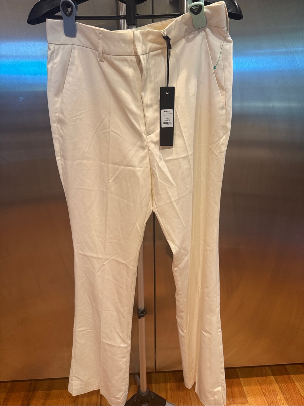 Nova men Men's Cream Dress Pants - Classic Straight Fit